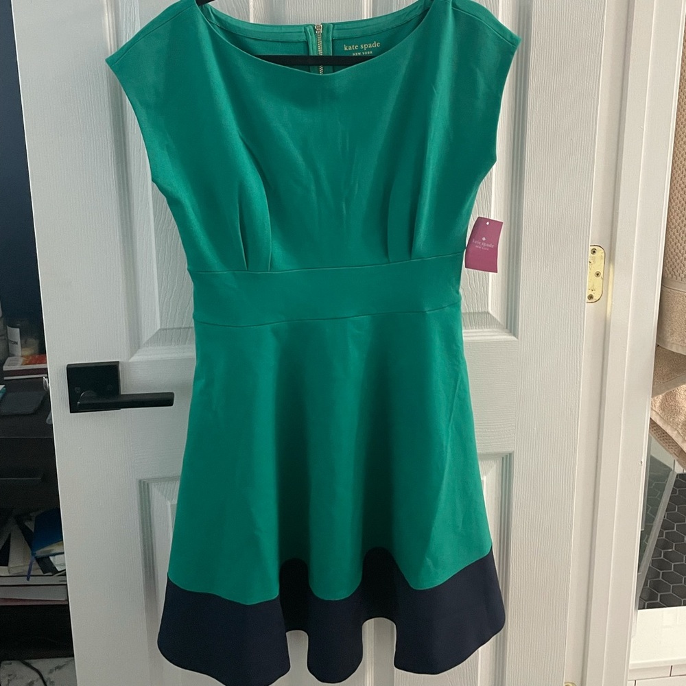 Kate Spade Colorblock Ponte Fiorella Dress — size M, NWT